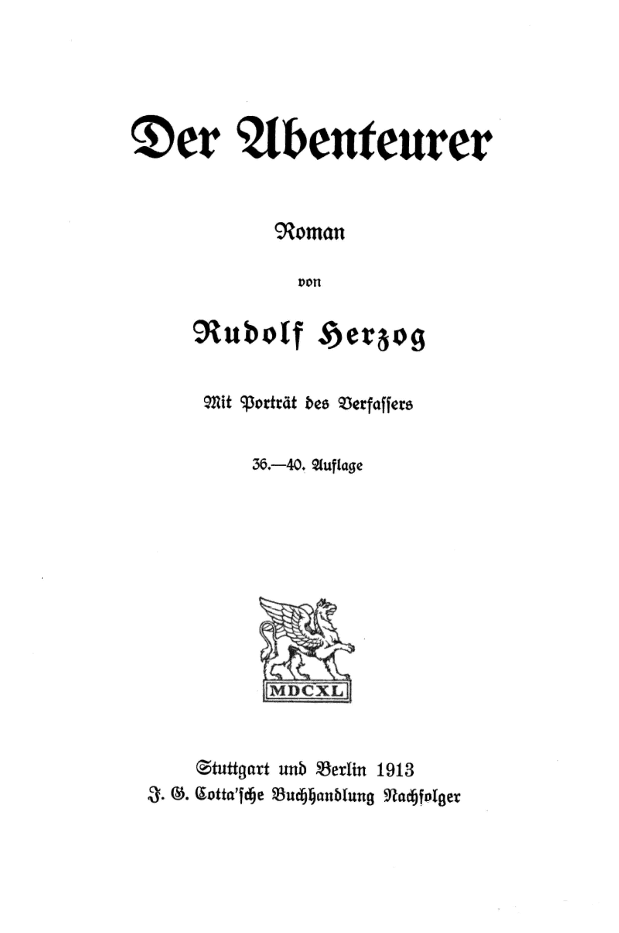 Der Abenteurer: $ Roman