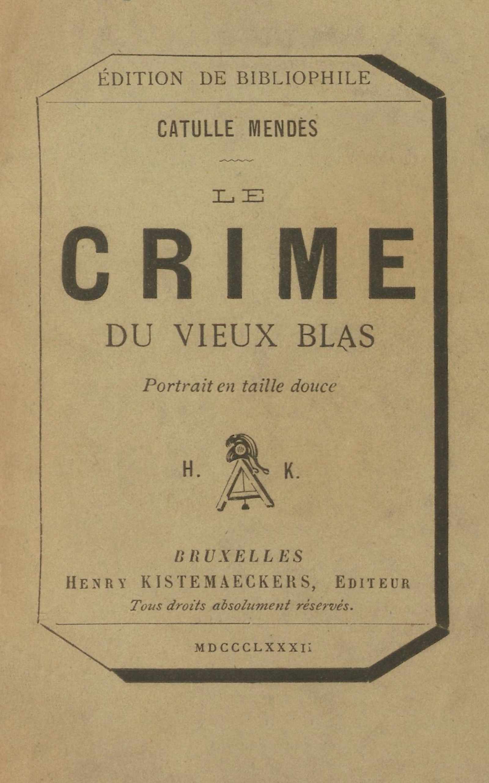 Le Crime Du Vieux Blas