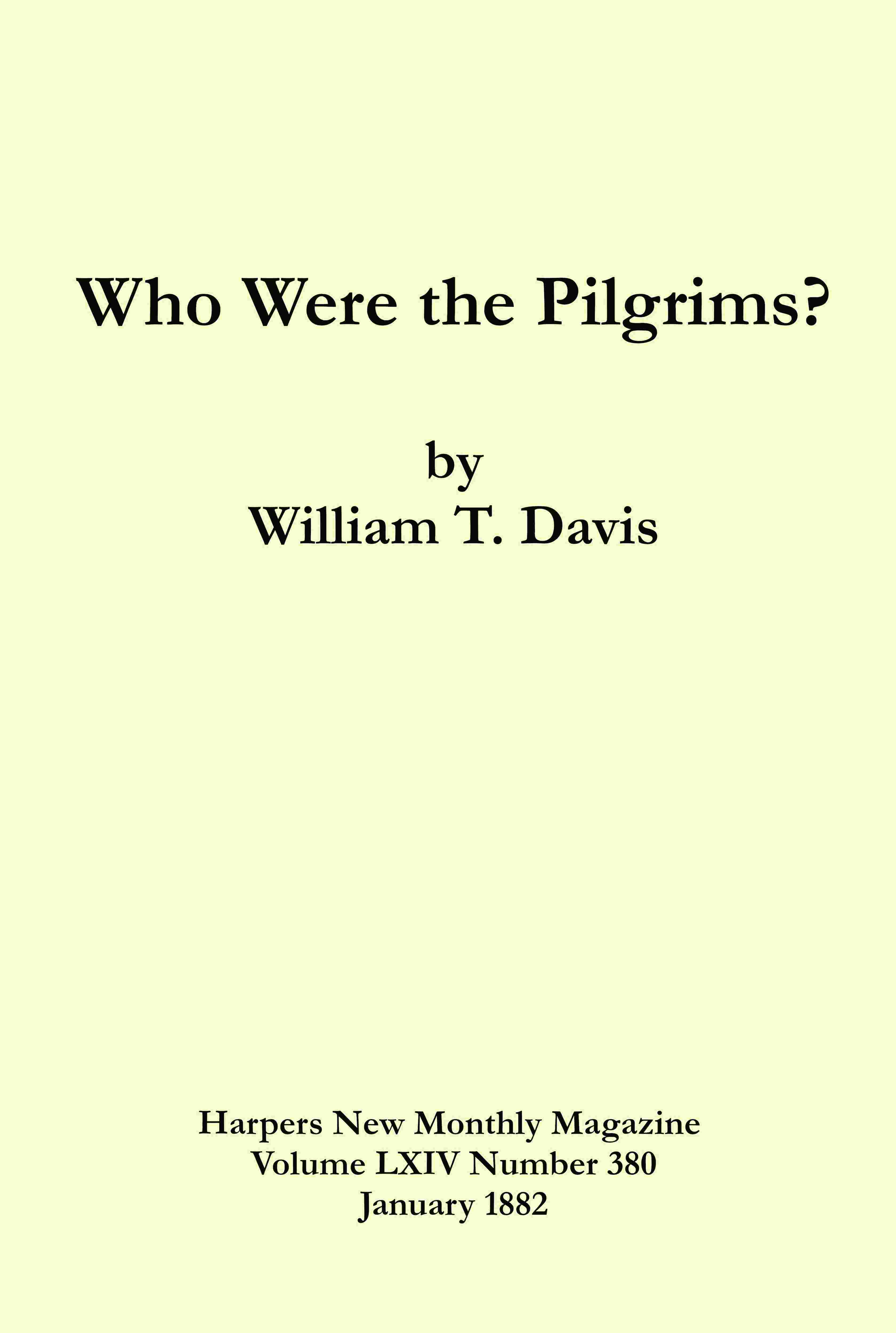 Who Were the Pilgrims?