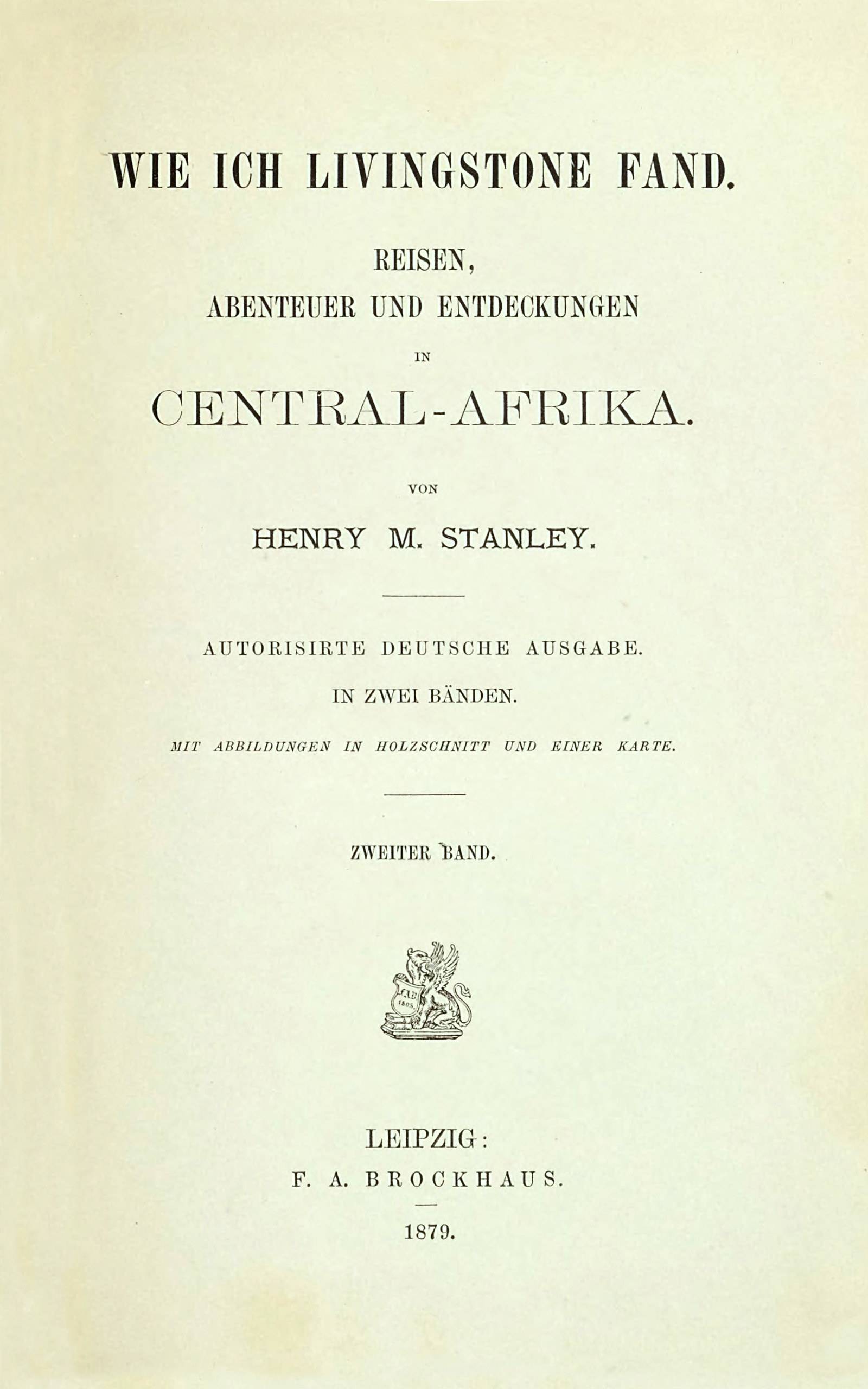 Wie Ich Livingstone Fand; Zweiter Band