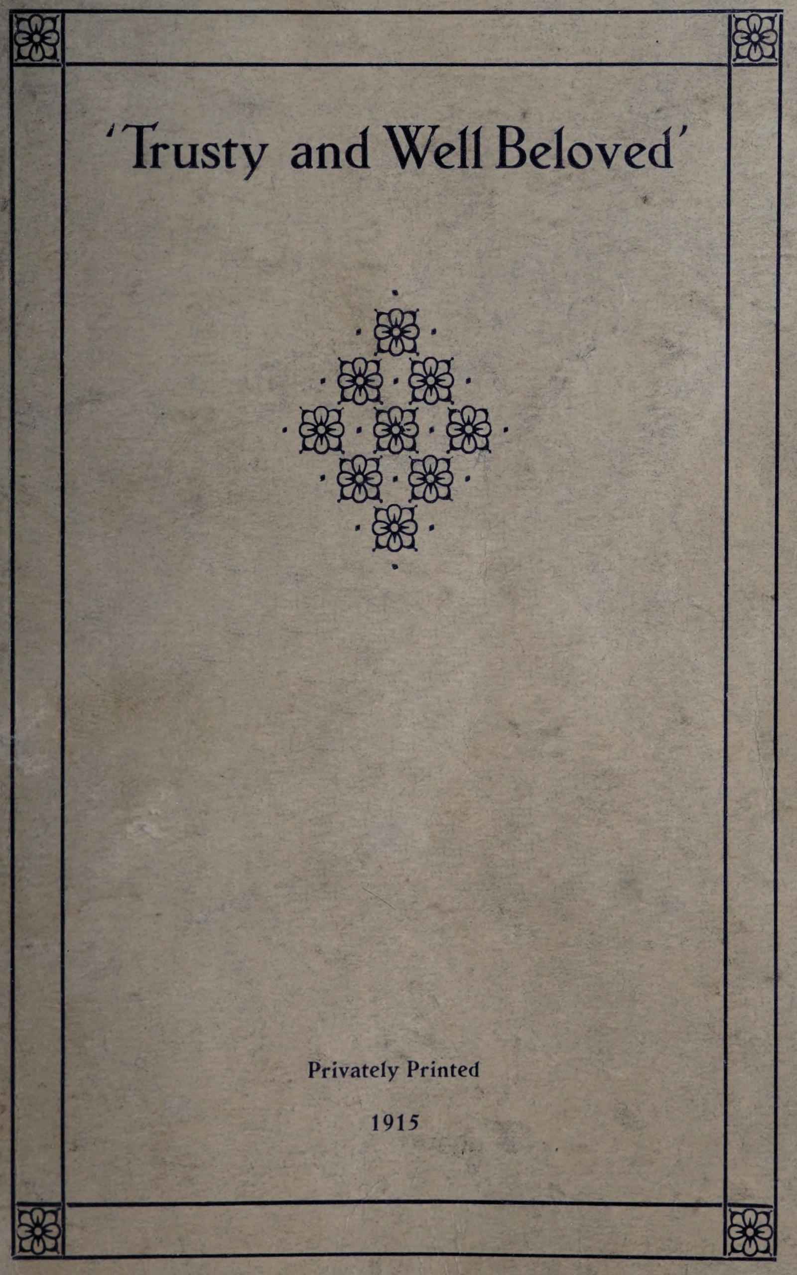 'Trusty and Well Beloved': The Little Record of Arthur Oscar Hornung, Second Lieutenant 3rd (attached 2nd) Essex Regiment