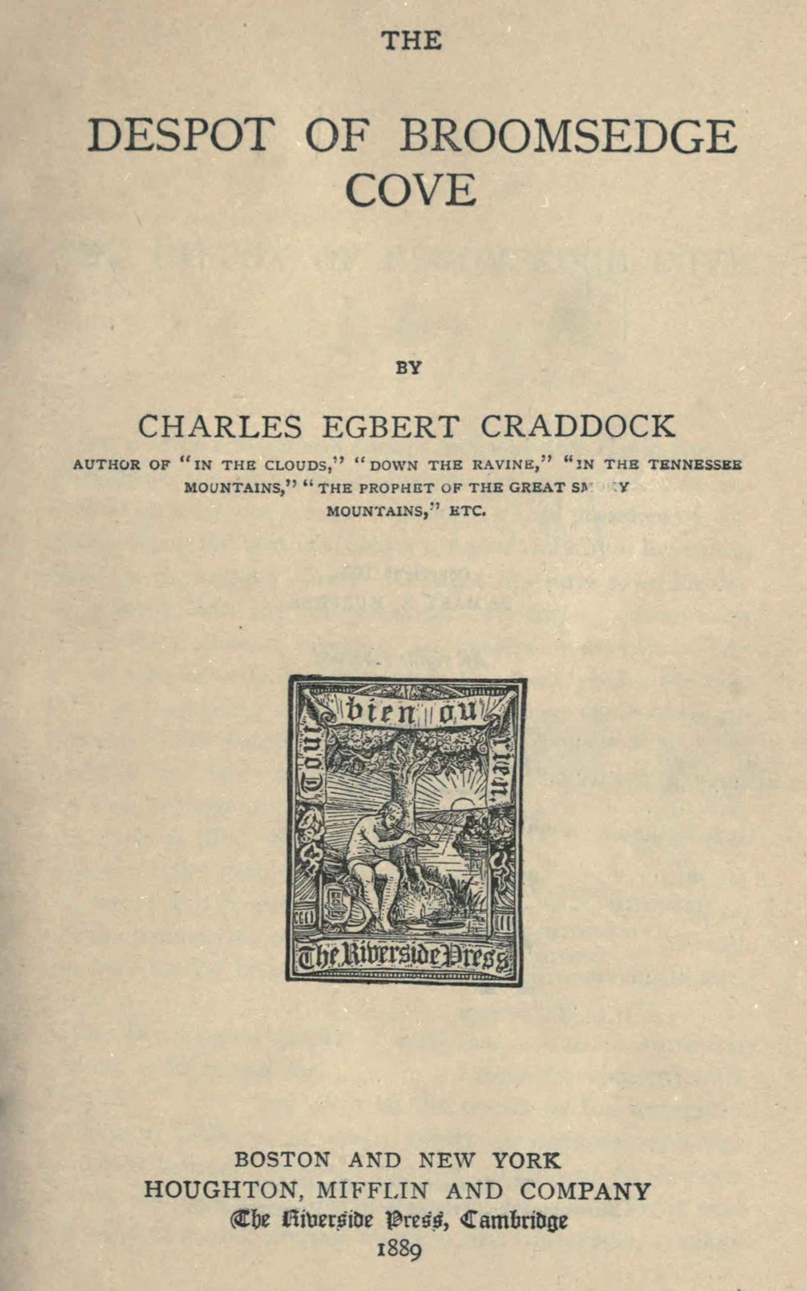 The Despot of Broomsedge Cove