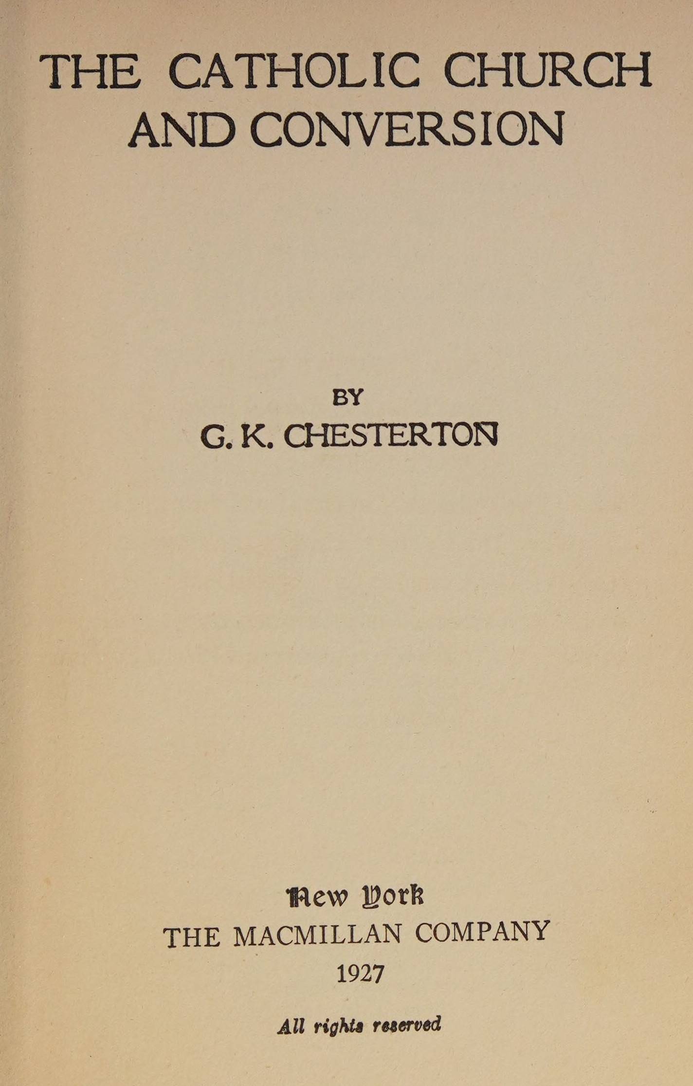 The Catholic Church and Conversion